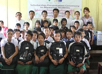 School Year 2012's EDF Scholarship Presentation Ceremony in Myanmar